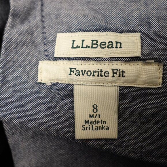 LL Bean BeanFlex Five-Pocket Corduroy Pants Mid-Rise Straight-Leg women's 8 tall - Picture 12 of 13